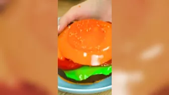 MY BURGER'S.. MELTED! ???? JELLY CHOCOLATE FOOD CHALLENGE! #Shorts