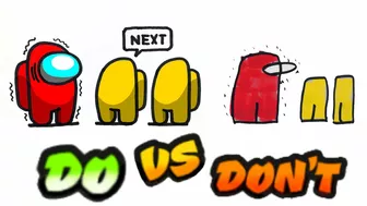 Cool DOs vs DON'Ts Among Us "NOVISOR MINI CREWMATE" Drawing Compilation in 1 minutes Challenge!