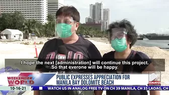 Public expresses appreciation for Manila Bay dolomite beach