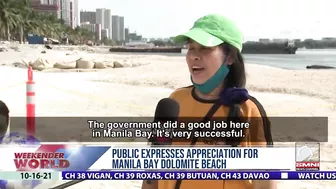 Public expresses appreciation for Manila Bay dolomite beach