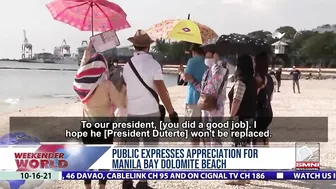 Public expresses appreciation for Manila Bay dolomite beach