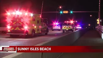 Man struck by vehicle sent over bridge in Sunny Isles Beach