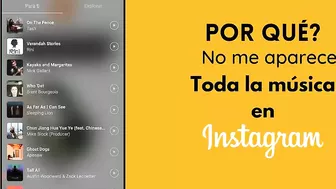 ???? Por que no puedo poner música en Instagram ?