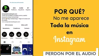 ???? Por que no puedo poner música en Instagram ?