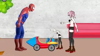 SPIDER-MAN VS HULK, Anime Girl  Rocket Tree funny cartoon animation | DC2