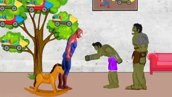 SPIDER-MAN VS HULK, Anime Girl  Rocket Tree funny cartoon animation | DC2