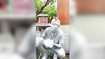 Silver​man Sculpture  Funny , One person's life part 1404