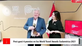 Perú ganó 4 premios en los World Travel Awards Sudamérica 2021