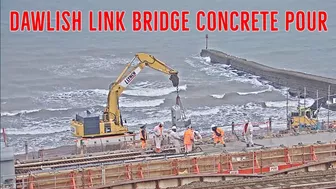 Dawlish Sea Wall Link Bridge Concrete Pour