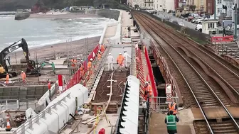 Dawlish Sea Wall Link Bridge Concrete Pour