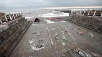 Dawlish Sea Wall Link Bridge Concrete Pour