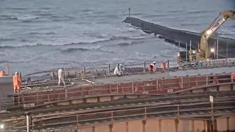 Dawlish Sea Wall Link Bridge Concrete Pour