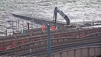 Dawlish Sea Wall Link Bridge Concrete Pour