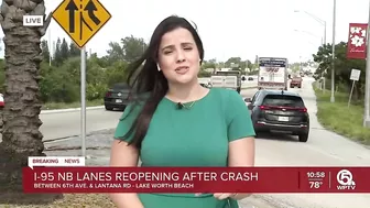 Interstate 95 northbound reopens in Lake Worth Beach following deadly wrong-way crash