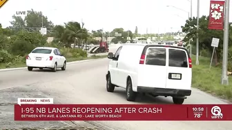 Interstate 95 northbound reopens in Lake Worth Beach following deadly wrong-way crash