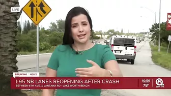 Interstate 95 northbound reopens in Lake Worth Beach following deadly wrong-way crash