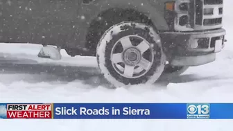 Slick roads cause Sierra travel delays