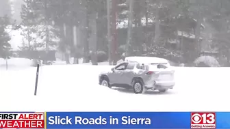 Slick roads cause Sierra travel delays