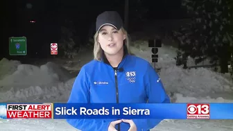 Slick roads cause Sierra travel delays