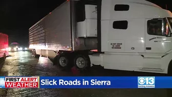 Slick roads cause Sierra travel delays