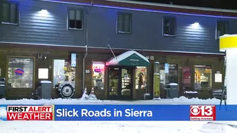 Slick roads cause Sierra travel delays