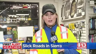 Slick roads cause Sierra travel delays