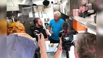 Celebrity Chef Guy Fieri visits South Park food truck for his show "Diners, Drive-Ins and Dives"