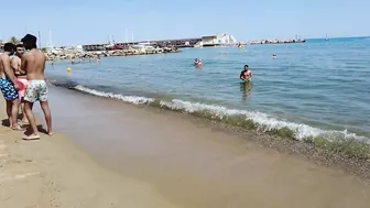 Beach Walking Spain - Barcelona Barceloneta Beach - June 2022