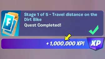 Travel Distance on the Dirt Bike Locations (HOW TO LEVEL UP FAST XP) - Fortnite Chapter 4