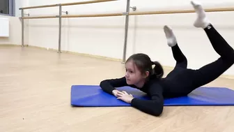 very flexible girl. flexible chest folds. gymnastic tricks. contortion workout