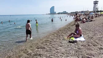 Barcelona Spain - Beach Walking Tour - June Summer 2022