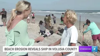 Beach erosion brought by hurricanes Ian, Nicole uncovers wooden ship from 1800s