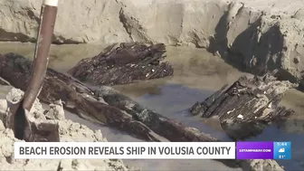 Beach erosion brought by hurricanes Ian, Nicole uncovers wooden ship from 1800s