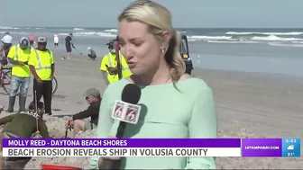 Beach erosion brought by hurricanes Ian, Nicole uncovers wooden ship from 1800s