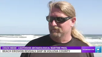 Beach erosion brought by hurricanes Ian, Nicole uncovers wooden ship from 1800s