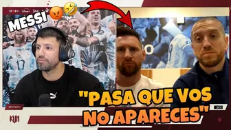 MESSI SE ENOJA CON EL KUN AGUERO EN DIRECTO