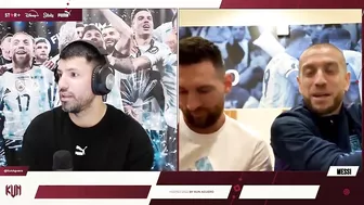 MESSI SE ENOJA CON EL KUN AGUERO EN DIRECTO