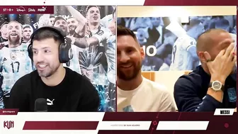 MESSI SE ENOJA CON EL KUN AGUERO EN DIRECTO