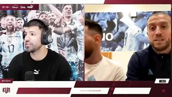 MESSI SE ENOJA CON EL KUN AGUERO EN DIRECTO