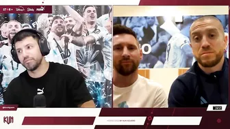 MESSI SE ENOJA CON EL KUN AGUERO EN DIRECTO