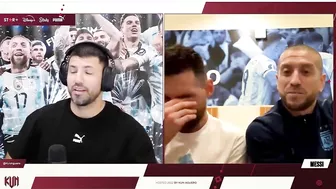 MESSI SE ENOJA CON EL KUN AGUERO EN DIRECTO