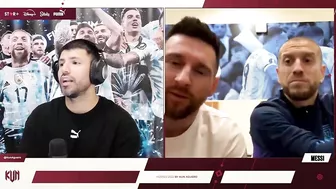 MESSI SE ENOJA CON EL KUN AGUERO EN DIRECTO