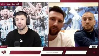 MESSI SE ENOJA CON EL KUN AGUERO EN DIRECTO