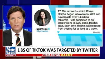 'Libs of TikTok' creator speaks to Tucker on being blacklisted by Twitter