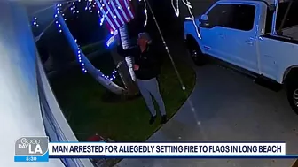 Man accused of setting fire to American flags at Long Beach homes