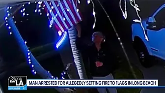 Man accused of setting fire to American flags at Long Beach homes