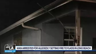 Man accused of setting fire to American flags at Long Beach homes