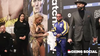 WOW! EBANIE BRIDGES REVEALS ONLY FANS SPONSOR AT WEIGH IN, FACES OFF WITH O’CONNELL