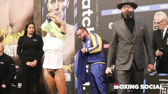 WOW! EBANIE BRIDGES REVEALS ONLY FANS SPONSOR AT WEIGH IN, FACES OFF WITH O’CONNELL