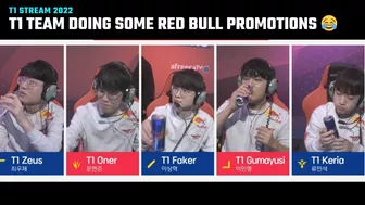 T1 team doing some Red Bull promotions | T1 Stream Moments | T1 cute moments